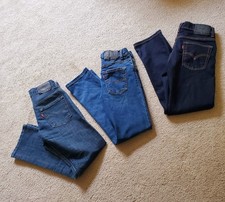  3  Levi Strauss  Co. Performance Youth SZ 12 Slim Reg Denim Blue Jeans READ 