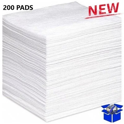 Oil Spill Clean Up Pads (200) Absorbs 35 gal. Contractor Grade Polypropylene