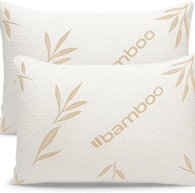 COMFY NIGHTS New Luxury Soft Bamboo HollowFiber Pillow, Anti-Bacterial Premium Support Pillow