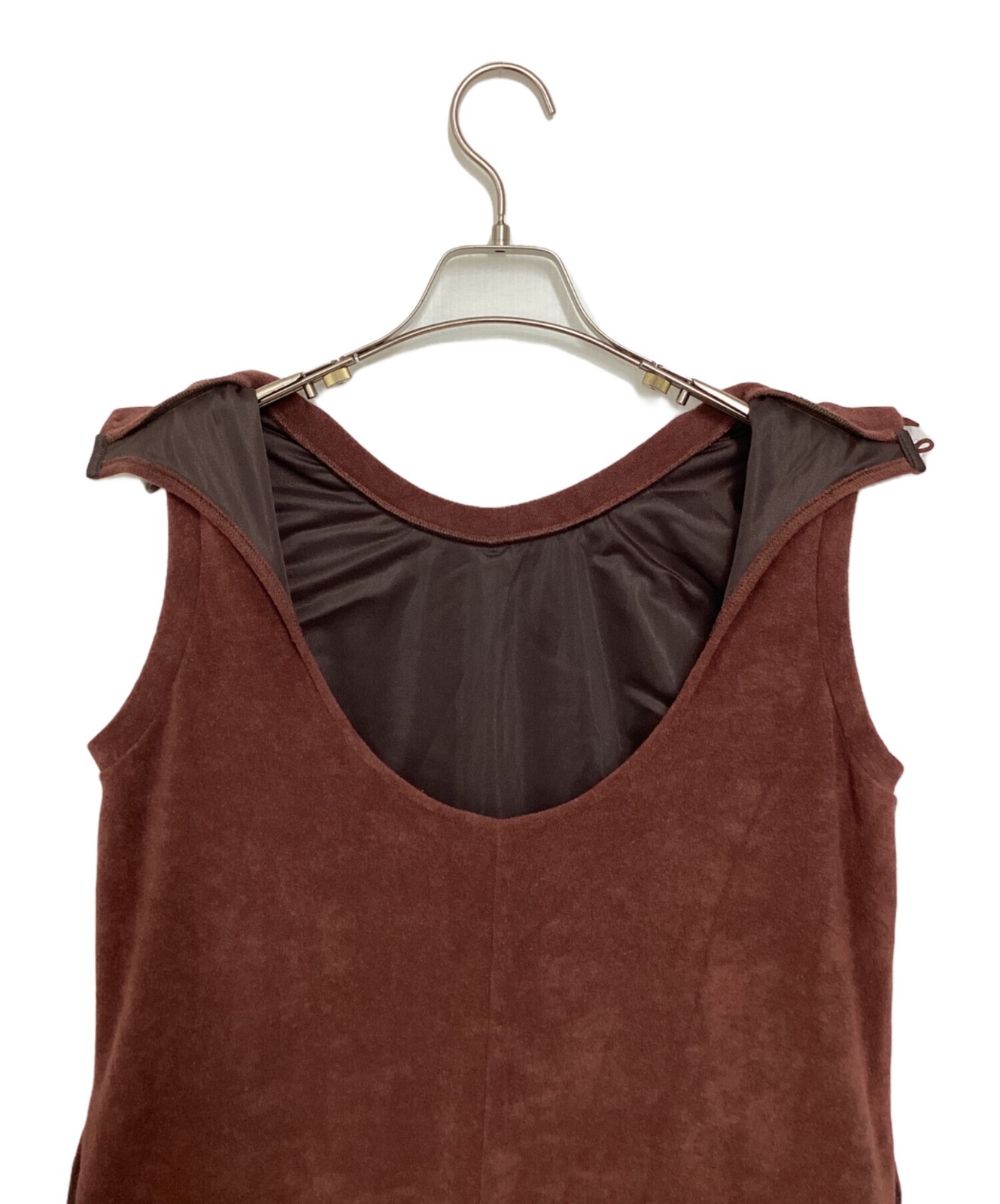 Ameri COMFY PILE DRESS Brown Size: M - image 7