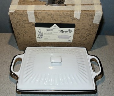 Appetit Marseille Edition 19.25 Rectangular Casserole Dish New In Box White
