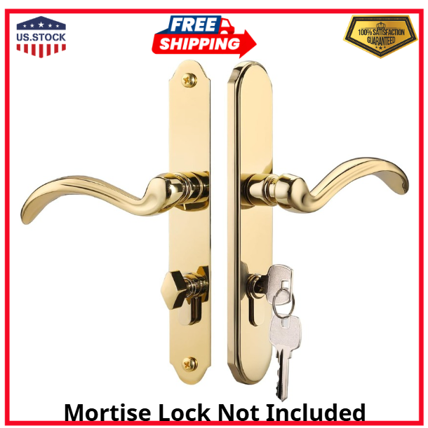 Polished Gold Door Handle Set for Pella Storm Doors – Installation