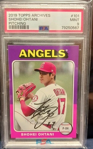 2019 Topps Archives SP #101 Shohei Ohtani Pitching Variation PSA 9 Mint