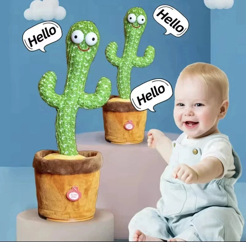 Juguete de cactus parlante bailando para bebé niño pequeño, niños niñas regalos con 120 canciones Foto 4 de 4