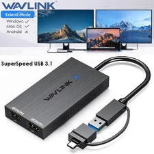WAVLINK USB A/C to Dual HDMI Adapter Displaylink Hub Extended Display Adapter