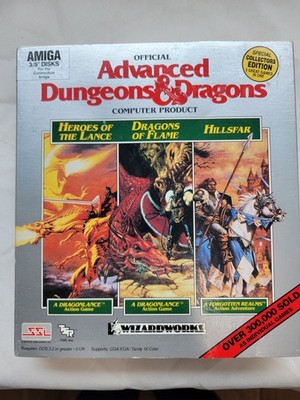 Amiga Advanced Dungeons & Dragons- Special Collectors 3 Game Pack - Tested