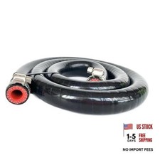 High Temp Reinforced Silicone Heater Tubing Hose 9.5MM 3/8" x 3.28FT Black