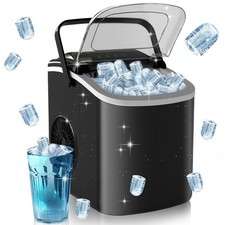 HOMCOM Ice Maker w/ Ice Scoop Basket 12Kg in 24 Hrs 9 Cubes Ready in 6-12Mins