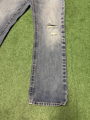 Ariat FR M4 Low Rise Boot Cut Jeans Men's 30x34 (30x32) Blue Work Pant MARKED - Picture 9 of 21