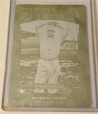 2011 Christy Mathewson 1 Of 1 Gypsy Queen Baseball card Yellow printing plate