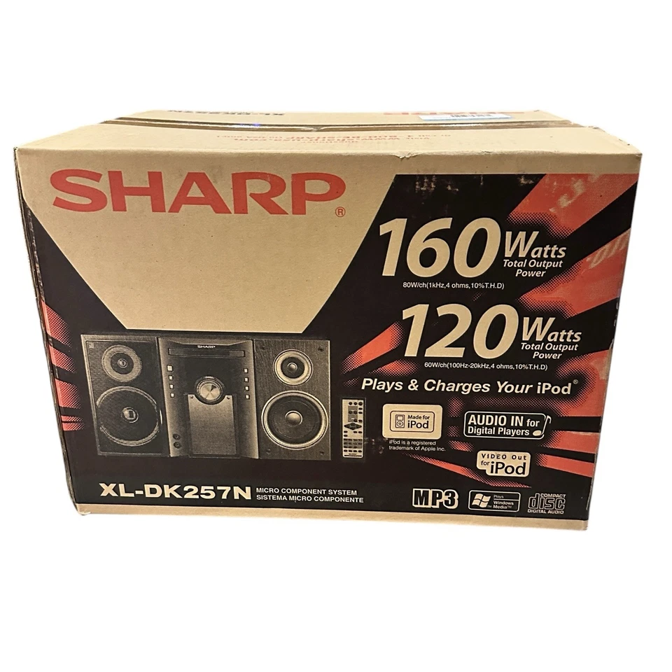 NEW SEALED - Sharp XL-DK257N Micro Component Stereo System CD Radio iPod Dock - Image 3 of 4