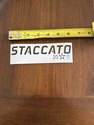 Staccato 2011 Black Logo Die Cut Vinyl Sticker Patriotic Gun Shot Show Approx 6 