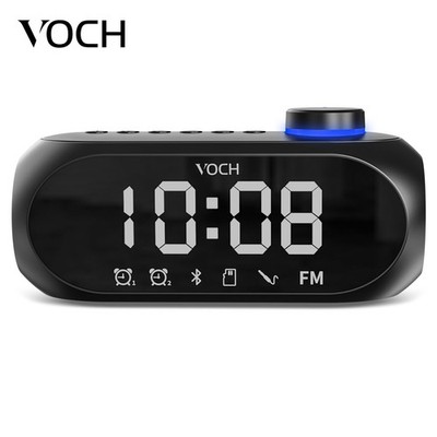 Digital Clock Bluetooth Speaker RGB FM MP3 5W HiFi Sound Wireless Alarm Speaker