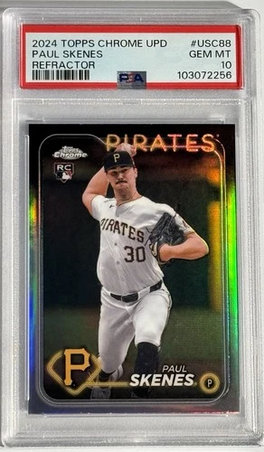 2024 Topps Chrome Update - PAUL SKENES - RC Refractor - Pirates #USC88 PSA 10