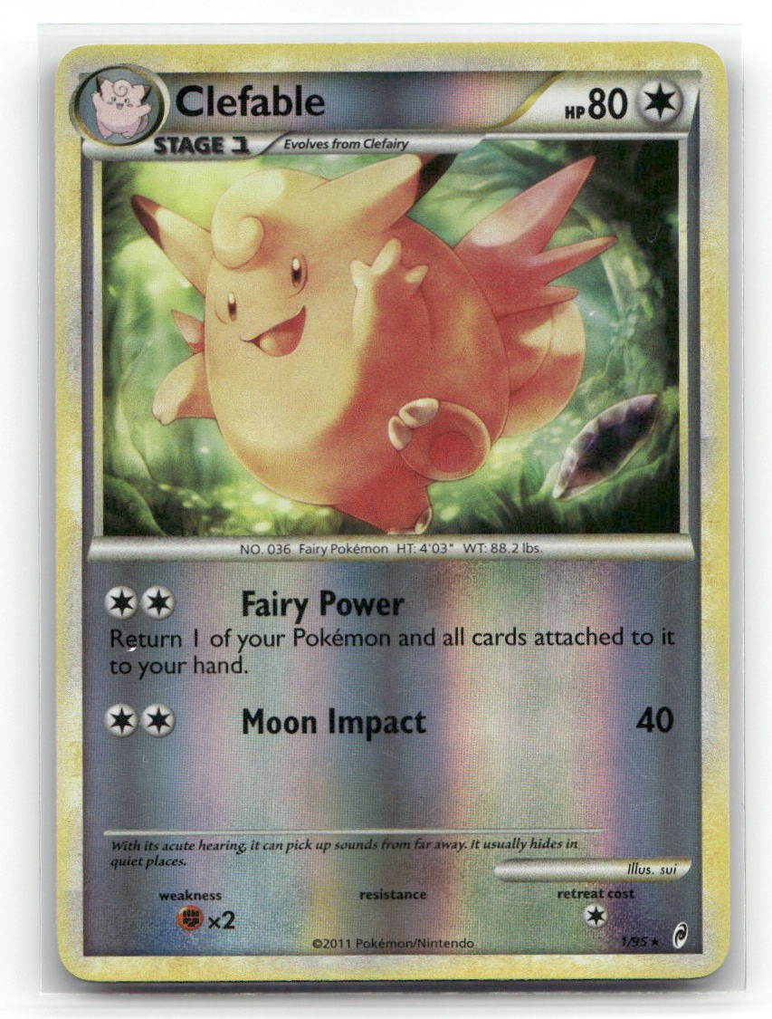 Clefable 1/95 Rare Call of Legends Pokemon Reverse Holo LP