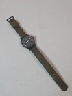Vintage 1980s Timex Camper Mechanical Manual Wind Military Field Watch Black
