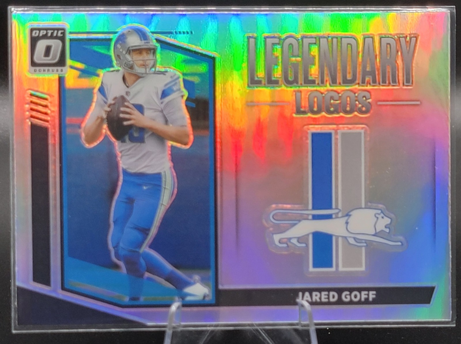 Jared Goff 2021 Donruss Optic Legendary Logos # LL-7 Silver Prizm Detroit Lions