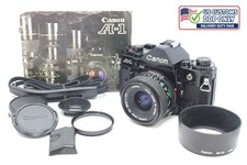  Near MINT Canon A-1 35mm Camera  NFD 28mm f2.8  BS-52 Hood From JAPAN