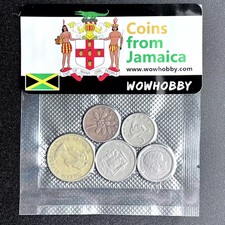 Set of 5 Unique Random Jamaican Coins for Collection 🇯🇲