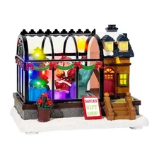 LED Lighted Christmas Village Greenhouse - 6.1" Christmas Village House Decor...