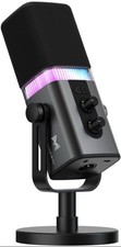 192KHz/32bit Dynamic Podcast Microphone for PC, USB XLR Mic with RGB