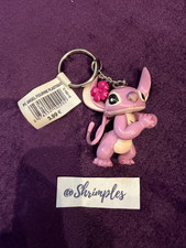 DISNEY PARIS Lilo Stitch ANGEL KEYCHAIN EuroDisney Retired NEW Tags