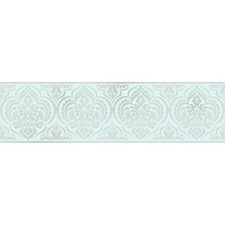 Damask Border Glitter Effect Glitz Glitter Sparkle Shiny Silver Teal Wallpaper