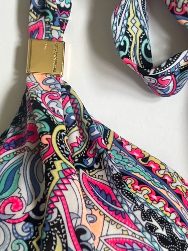 Ensemble débardeur haut bas Victorias Secret The Forever Paisley Halter maillot de bain L - Photo 4/14