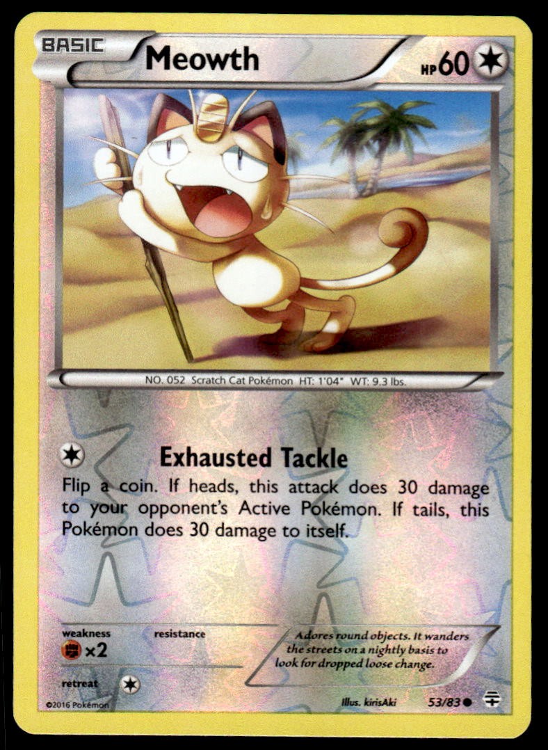 Pokemon TCG XY - Generations #53/83 Meowth LP
