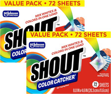 Shout Color Catchers for Laundry, Allow Mixed Washes, Prevents Color Runs and Ma