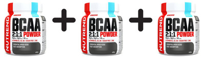3 x Nutrend BCAA 2:1:1 Powder, Icy Blue Raspberry - 400g (49,96 EUR/kg)