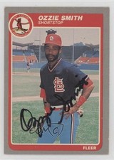 JSA Certified 1985 Fleer Ozzie Smith #240 COA Auto HOF 7ut