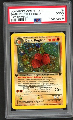 Dark Dugtrio (1st Edition) graded PSA 2 for sale on eBay