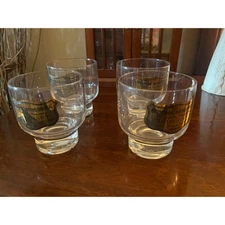 Vintage Pommade Houbigant, Paris Cocktail Glasses 70s set of 4