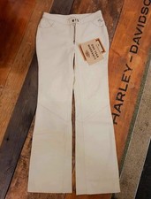 new rare harley davidson womens leather pants limited edition beige motorcycle