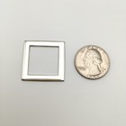 Sterling Silver 1.2” Square Pendant Finding Unmarked. Tested. 5.5g #14 — photo 3