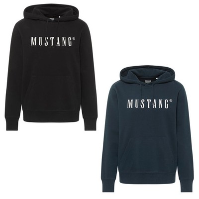 MUSTANG Herren Sweatshirt - Bronson, Hoodie, Kapuze, Logo, Bio-Baumwolle