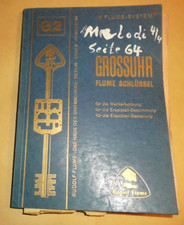 Alt "Grossuhr-Rudolf Flume-Schlüssel G2. Ausgabe 1967 Uhrmacher Juwelier Optiker