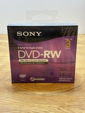 Sony Handycam DVD-RW Pack of 3 Mini Discs 1.4GB 30min Single Sided Sealed NEW