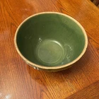 Green Glazed Yellow Ware Bowl McCoy USA Ovenware Vintage 9 Stoneware Pottery