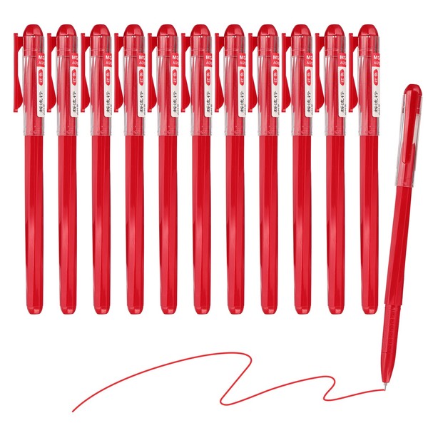 24Er Pack Rote Gelstifte 0,5Mm Mittelspitze FüR Rollerball Pen, Stil 9-image