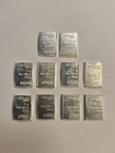 Lot Of 10 Valcambi 1gram .999 Fine Silver Bars