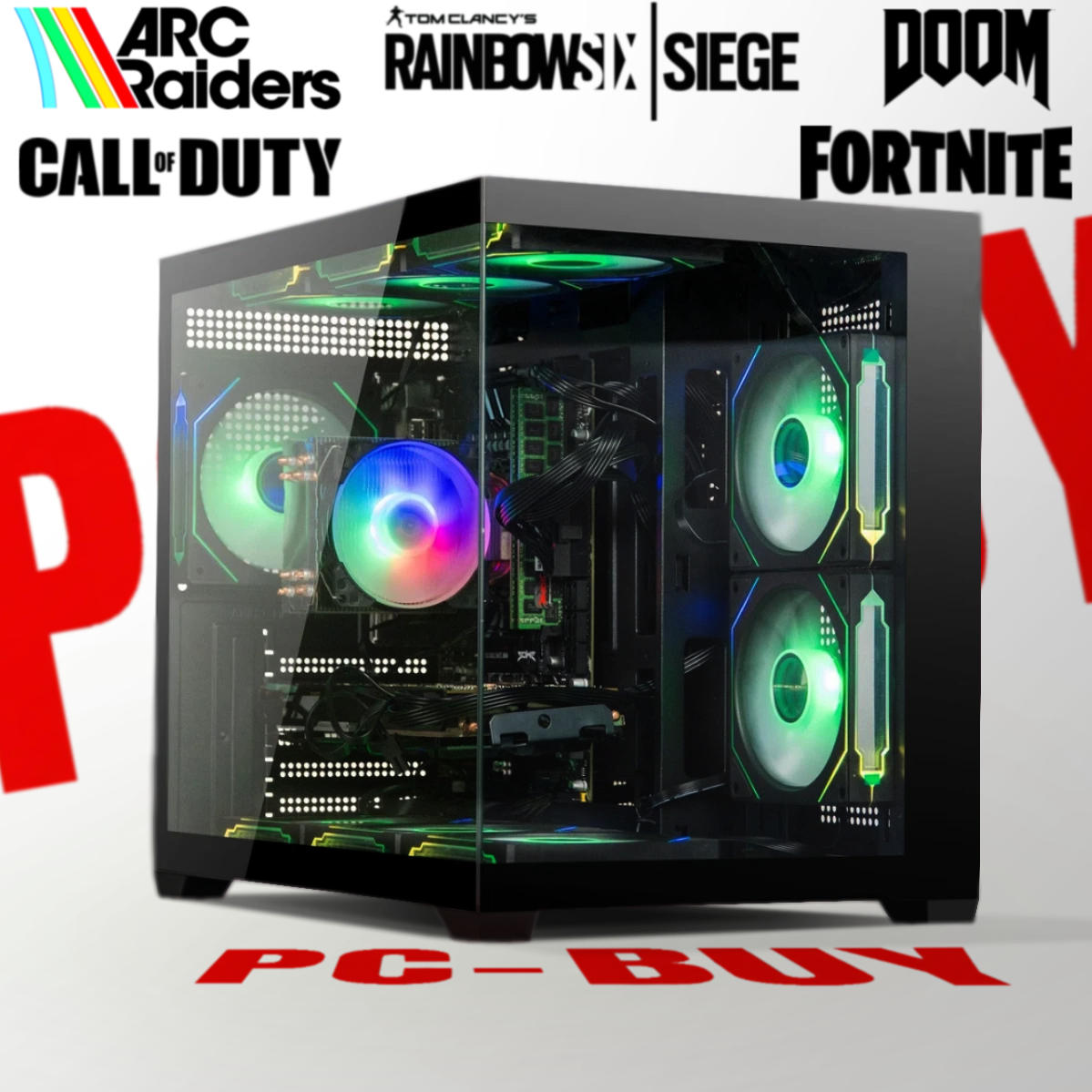 ゲーミングPC RGB搭載 i5 6500 GTX970 SSD 動作確認済み RGB XEON Gaming PC w/ RX 550, 32GB RAM, 512GB SSD + 1TB, 650w PSU