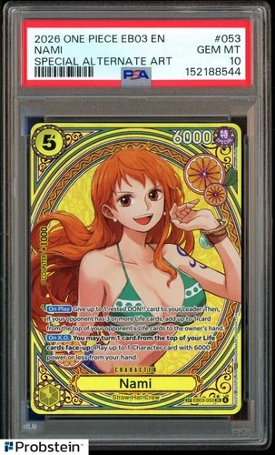 2025 One Piece EN EB03 #053 Nami Special Alternate Art PSA 10 GEM MINT