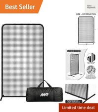 Portable Baseball Batting Screen Safety Net for Baseball Softball Training wit