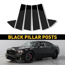 Us For Dodge Charger 2006-2010 Glossy Black Posts Pillar Door Window Trim Cover