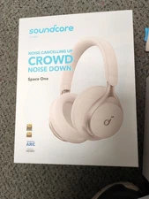 Anker Soundcore Space One Active Noise Cancelling Headphones Beige/Off White