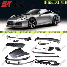 Dry Carbon Spoiler Wing Front Rear Lip Kits Fits Porsche 911 992.2 Carrera 2025+