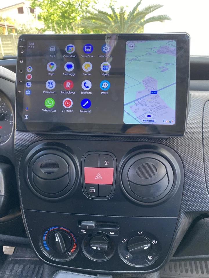 Autoradio Tablet Touch  Android Fiat Fiorino Qubo Carplay Bluetooth Wifi USB - Immagine 4 di 4