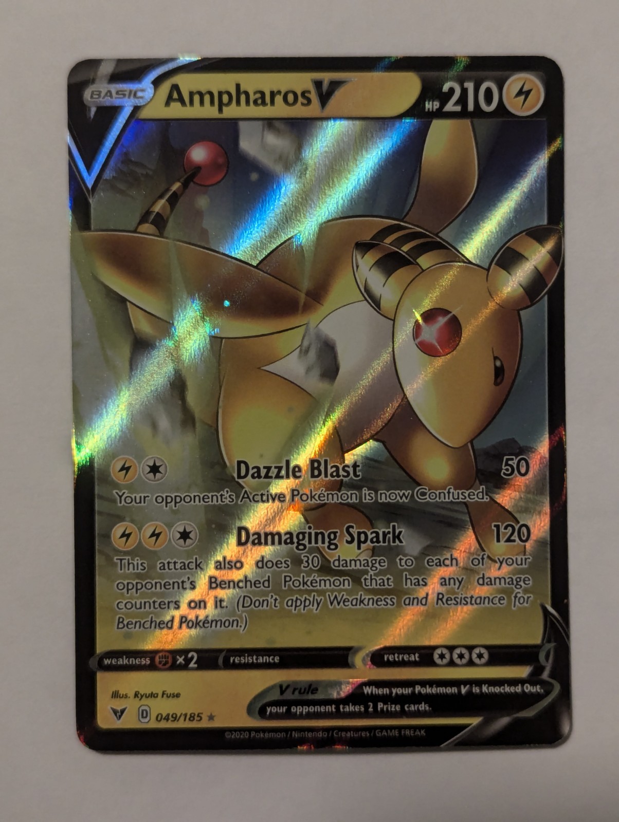 Ampharos V 049/185 - Vivid Voltage - Pokemon Card - NM